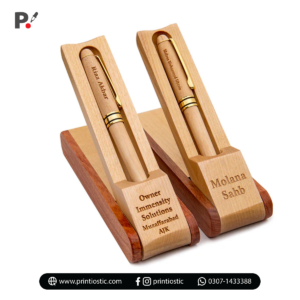 Custom engraved wooden pen gift from Printiostic