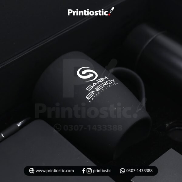 Velvet mug printed with logo for corporate gifting