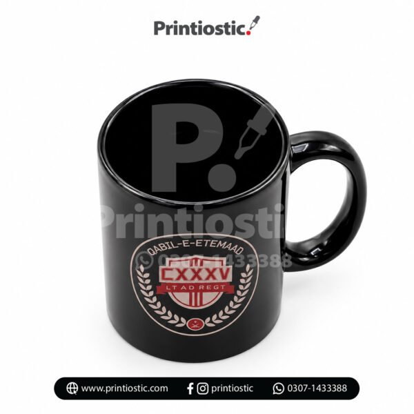 Custom black mug for corporate gifting