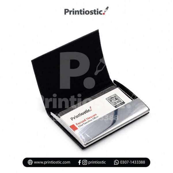 Company logo metal card holder