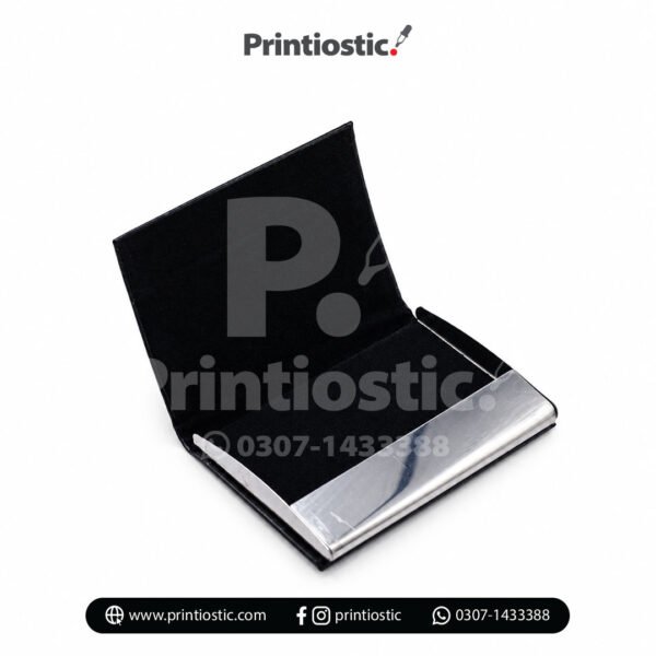 Branded metal business card case