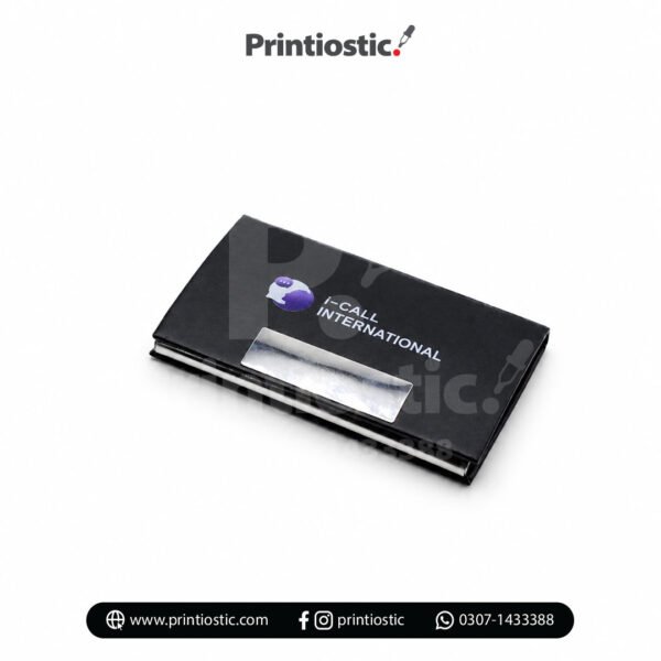 Corporate business card holder with logo