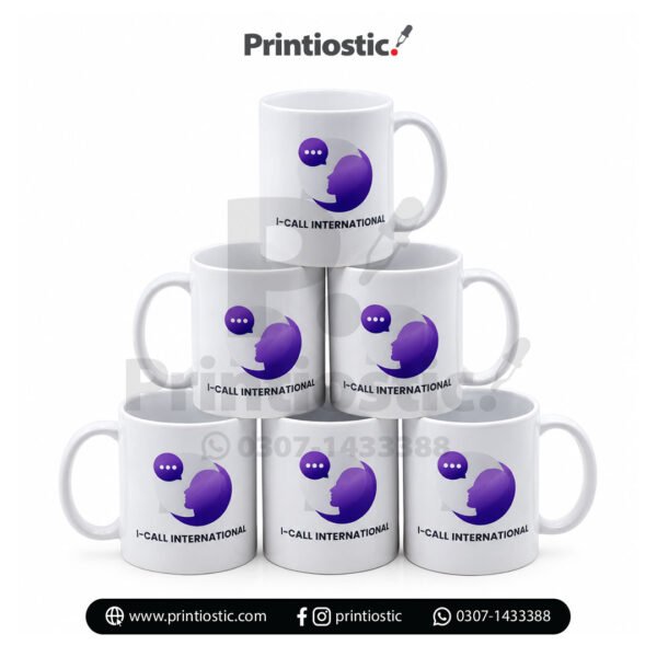 Promotional white mug with logo Pakistan