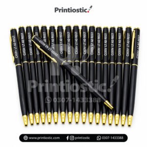 Customized matte black metal pen with logo