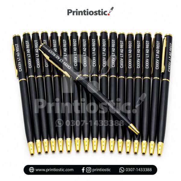 Customized matte black metal pen with logo