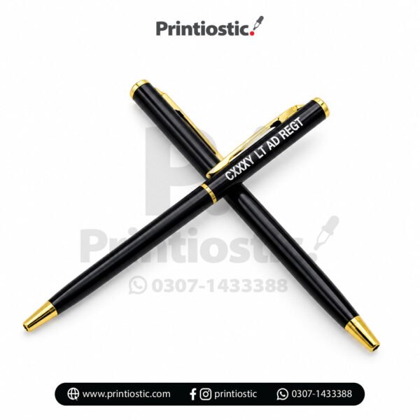 Branded metal pen with company logo